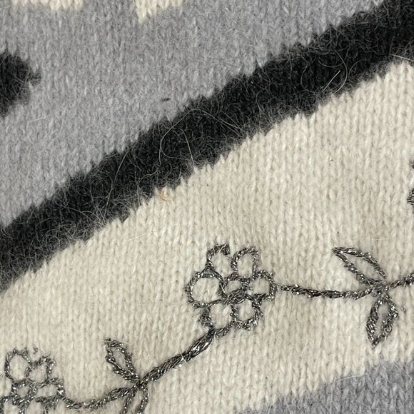 Vintage Carducci Black White sweater size M - Picture 8 of 10